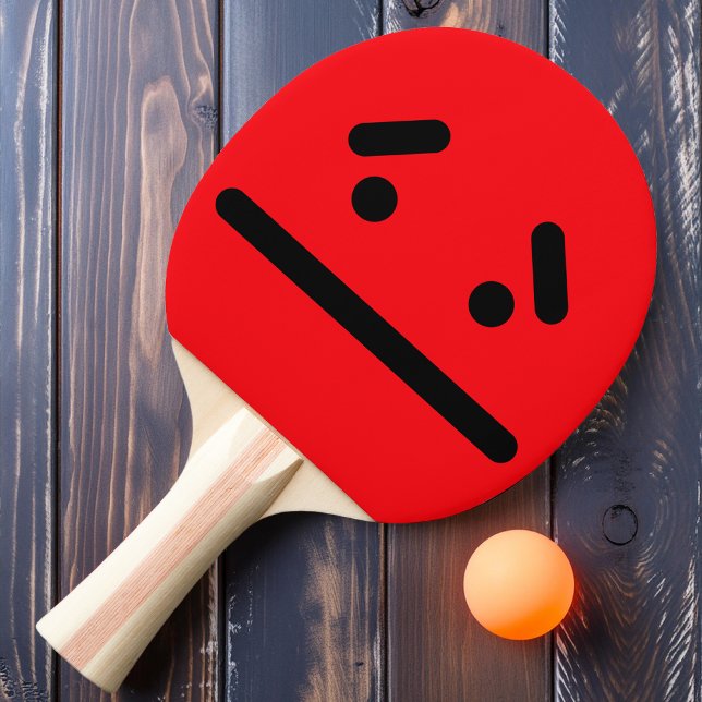 Sad Blank Face Red Ping Pong Paddle Tischtennis Schläger (Von Creator hochgeladen)