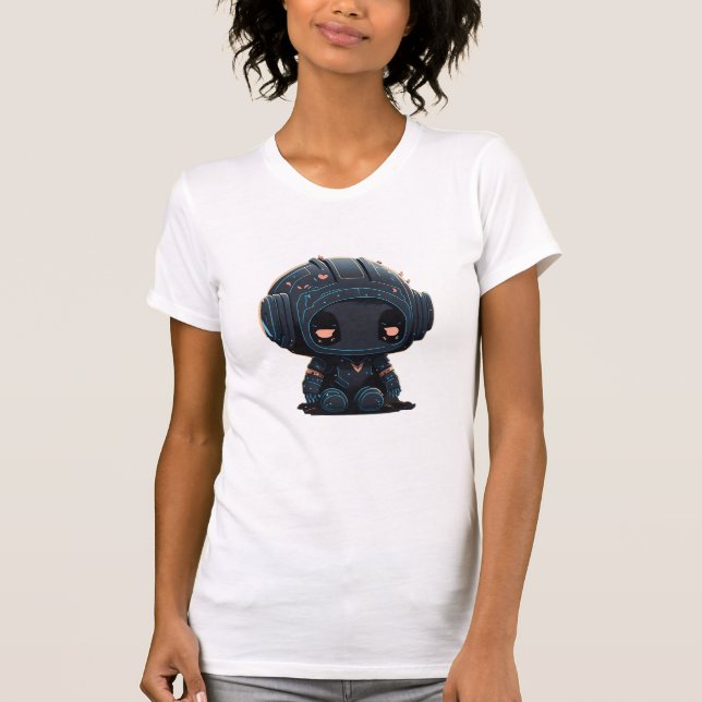 ''Sad Blue Minimalistisch Robot Character'' T-Shirt (Vorderseite)