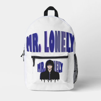 Sad Boy Aesthetic - Mr. Lonely Hoodie Design Bedruckter Rucksack