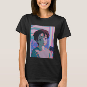 Sad Boy Japanisch Vaporwave Glitch Aesthetics T-Shirt