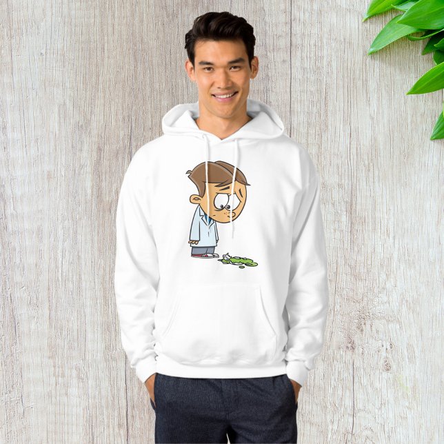 Sad Boy Scientist mit gebrochenem Experiment Hoodie (Von Creator hochgeladen)