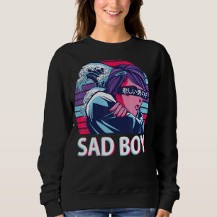 Sad Boy Vaporwave Ästhetik Japanisch E Girl Sweatshirt
