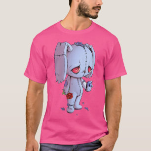 Sad Broken Niedlich Emo Creepy Bunny Goth Horror T-Shirt