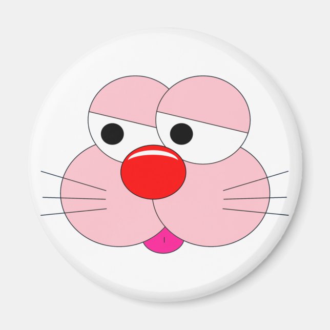 Sad Bunny Cartoon - Cooler Spaß Magnet (Vorne)