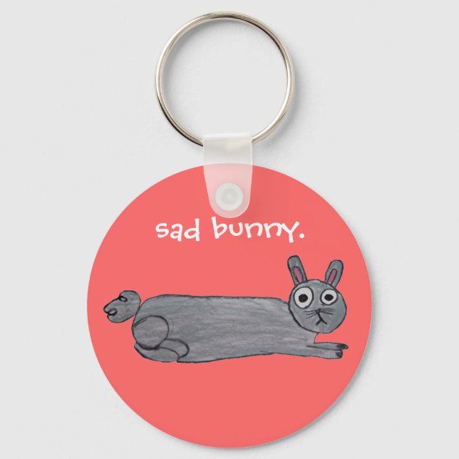 Sad Bunny Schlüsselanhänger (Vorderseite)