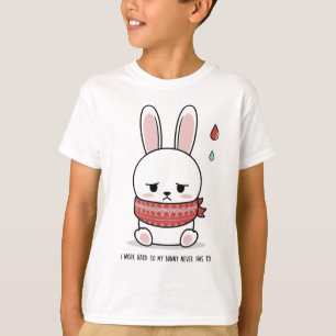Sad Bunny T - Shirt - Sweet Minimalistisch Bunny m
