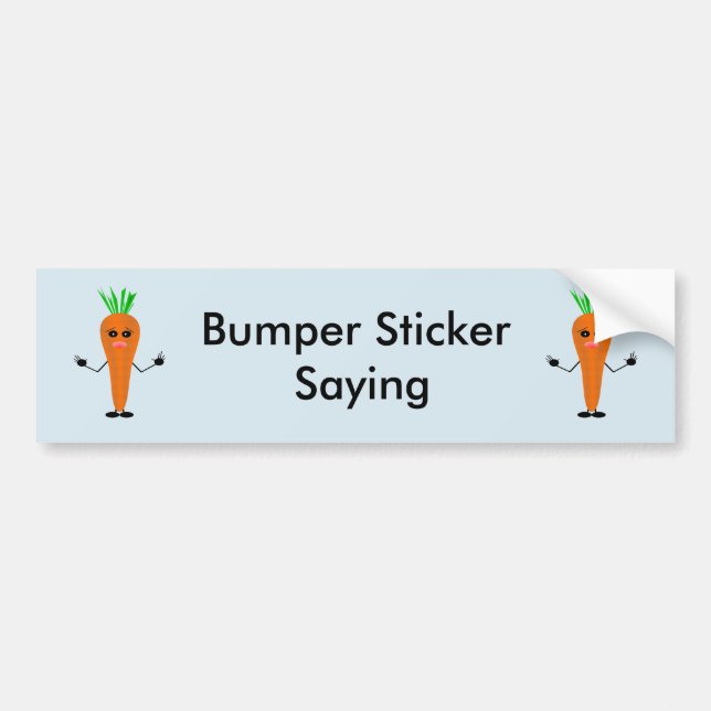 Sad Carrot von Kenneth Yoncich Autoaufkleber (Vorne)