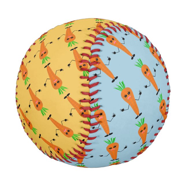 Sad Carrot von Kenneth Yoncich Baseball (Schrägansicht)