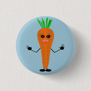 Sad Carrot von Kenneth Yoncich Button