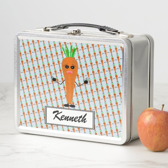 Sad Carrot von Kenneth Yoncich Metall Brotdose (Beispiel)