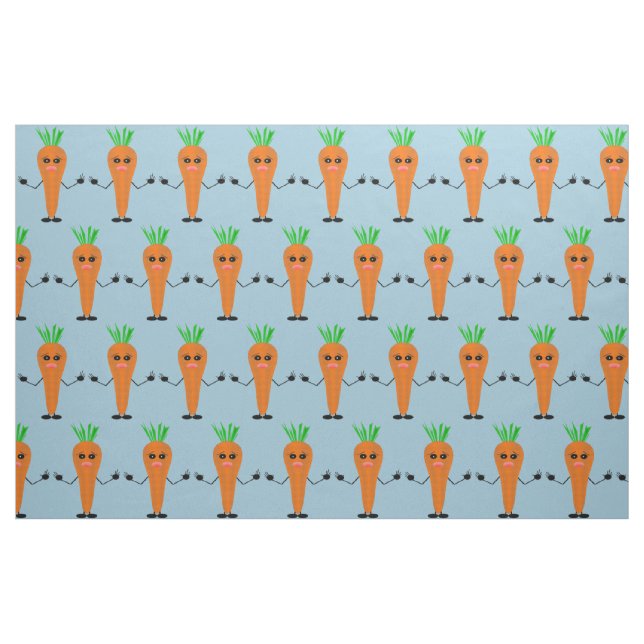 Sad Carrot von Kenneth Yoncich Stoff (Fat Quarter (45,7 x 55,9 cm))