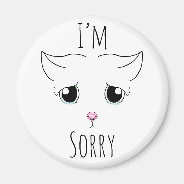 Sad Cat Face: Ich bedauere Magnet (Vorne)
