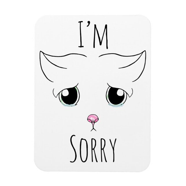 Sad Cat Face: Ich bedauere Magnet (Vertikal)