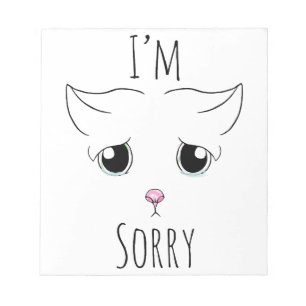 Sad Cat Face: Ich bedauere Notizblock