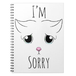 Sad Cat Face: Ich bedauere Notizblock