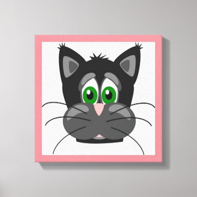 SAD CAT LEINWANDDRUCK (Vorderseite)