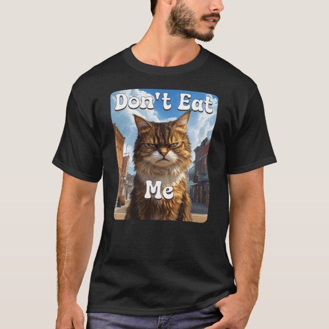 Sad Cat Resistance 'Don't Eat Me' Advocacy T-Shirt (Vorderseite)