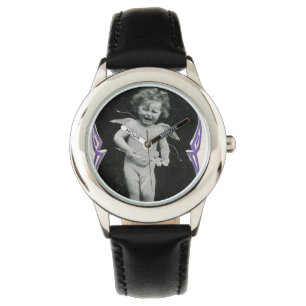 Sad Cherub Angel Print Armbanduhr