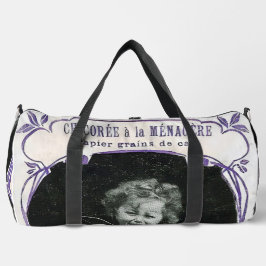 Sad Cherub Angel Print Duffle Bag
