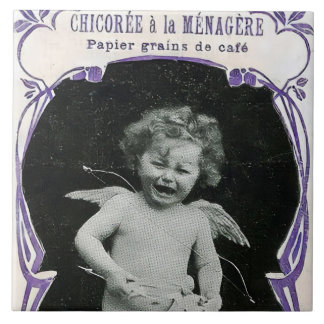 Sad Cherub Angel Print Fliese