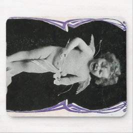 Sad Cherub Angel Print Mousepad