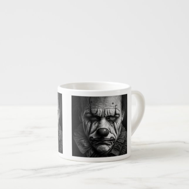 Sad Clown Espresso Tasse (Vorderseite Rechts)