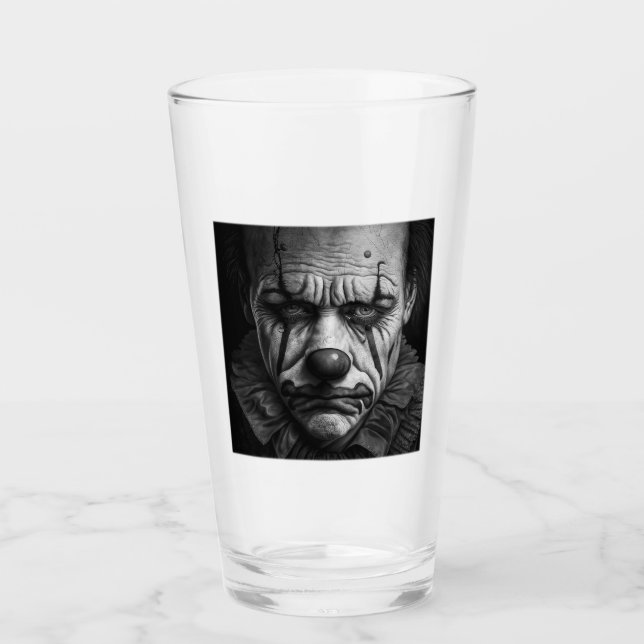 Sad Clown Glass Tumbler (Vorderseite)