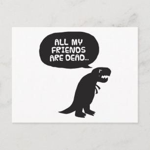 Sad Dinosaur Postkarte