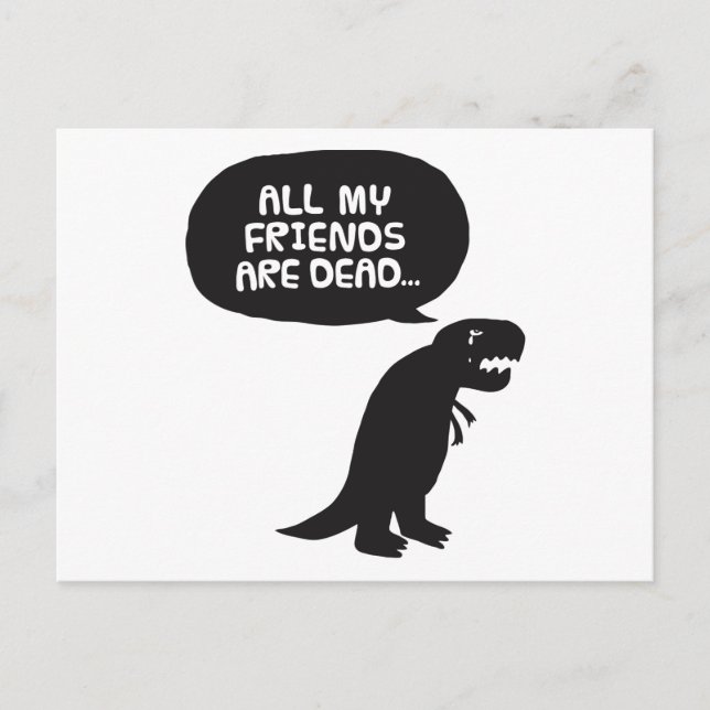 Sad Dinosaur Postkarte (Vorderseite)