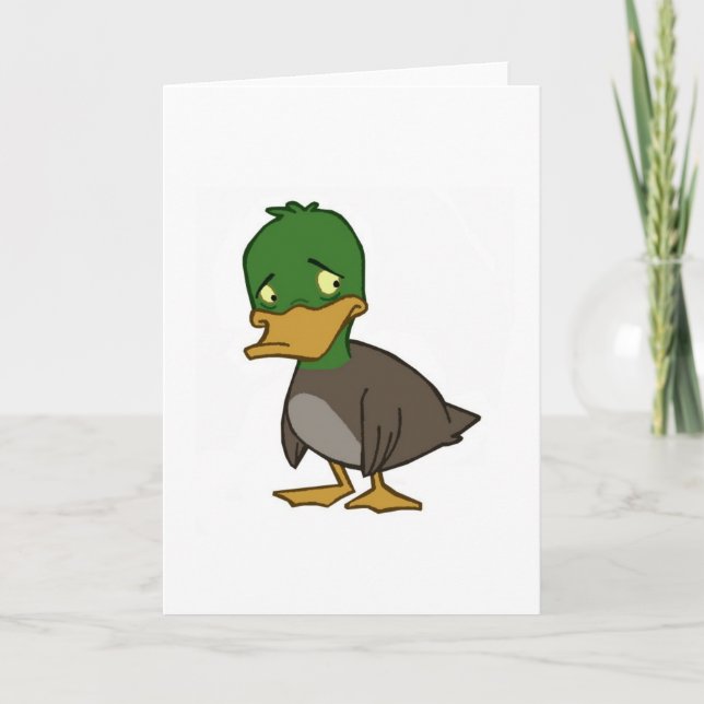 Sad Duck Card (unbedruckte Innenseite) Karte (Vorderseite)