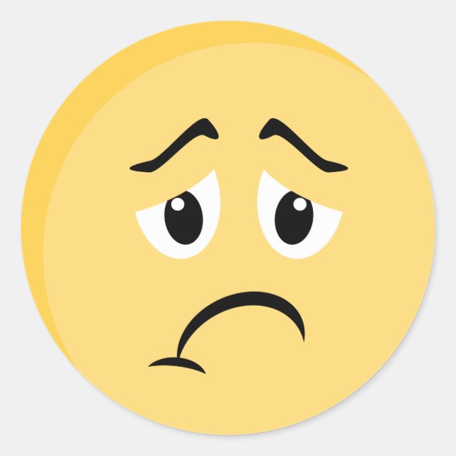 Sad Emoji Sticker (Vorderseite)