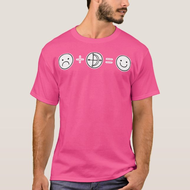 Sad Face Archery Happy Face Bow Jagd T-Shirt (Vorderseite)