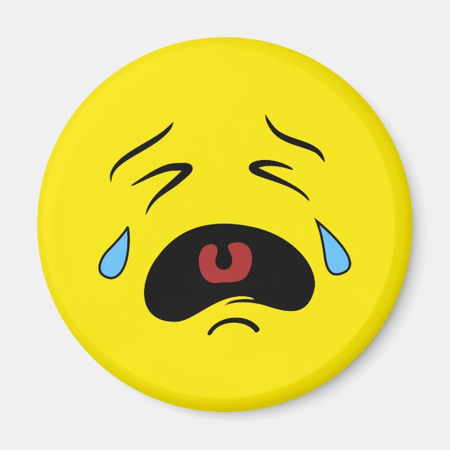 Sad Face Emoji Magnet (Vorne)