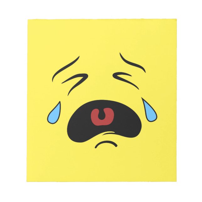 Sad Face Emoji Notizblock (Vorderseite)
