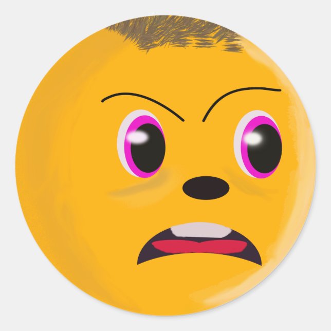Sad Face Male Golden Cologe Sticker (Vorderseite)