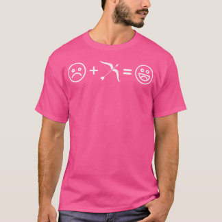 Sad Face plus Bow und Arrow Bogenschießen gleicht T-Shirt