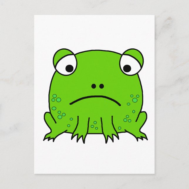 Sad Frog Postkarte (Vorderseite)