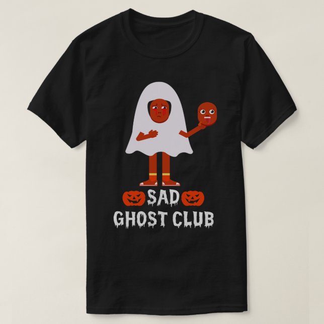 Sad Ghost Club Halloween Goth T-Shirt (Design vorne)