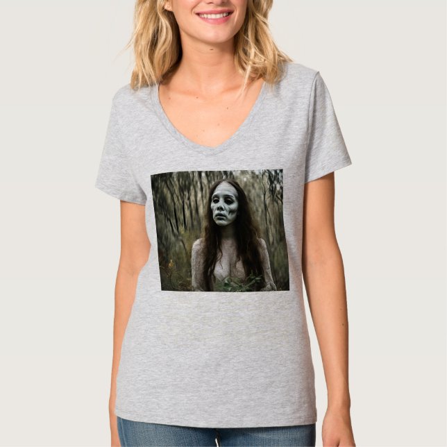 Sad Ghost Woman in Australien Bush T-Shirt (Vorderseite)