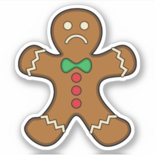 Sad Gingerbread Man Aufkleber