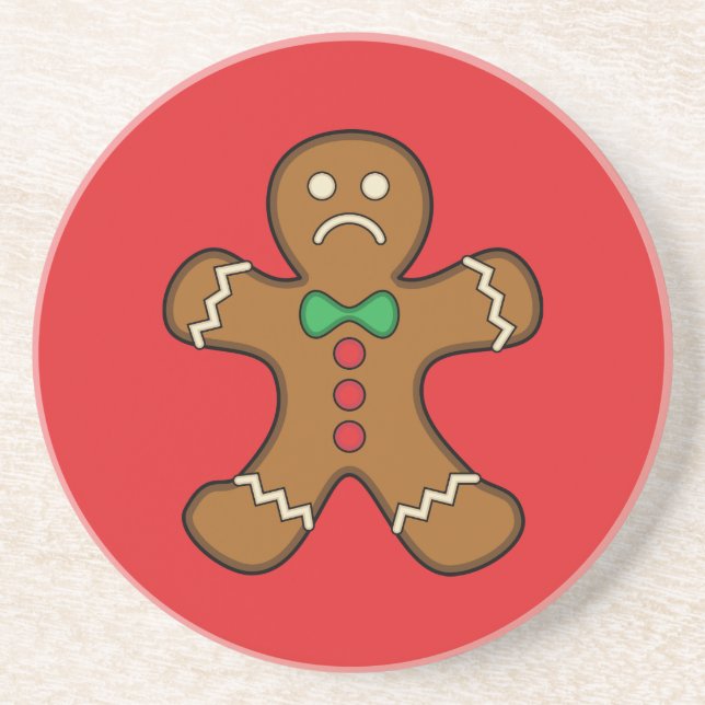 Sad Gingerbread Man Getränkeuntersetzer (Vorne)