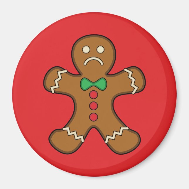 Sad Gingerbread Man Magnet (Vorne)