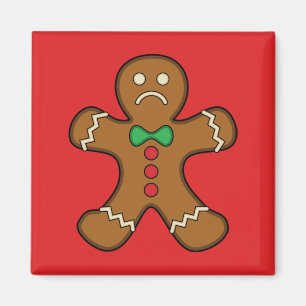 Sad Gingerbread Man Magnet