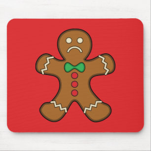 Sad Gingerbread Man Mousepad