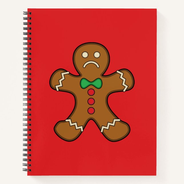 Sad Gingerbread Man Notizbuch (Vorderseite)