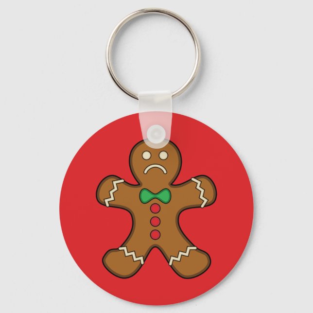 Sad Gingerbread Man Schlüsselanhänger (Vorderseite)