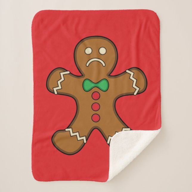 Sad Gingerbread Man Sherpadecke (Vorderseite)