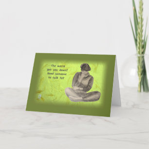 Sad Girl Support von uns Karte