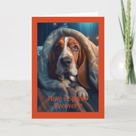 Sad Hound gut, 5" x 7" geklappte Grußkarte Karte