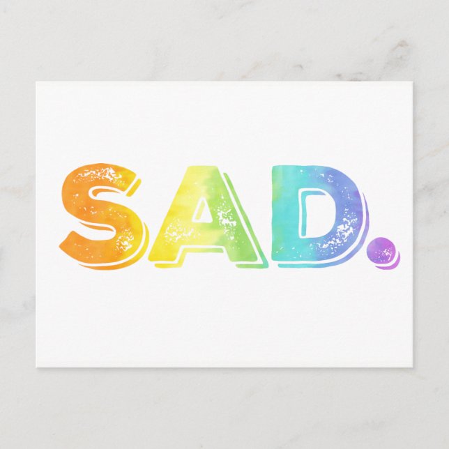 SAD Ides Trumps LGBT Protest Postkarte (Vorderseite)